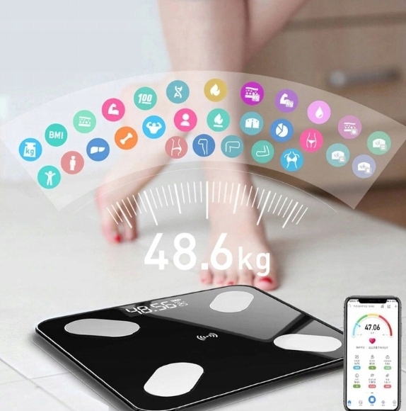 INTELIGENTNA WAGA ŁAZIENKOWA BLUETOOTH ANALITYCZNA Model Analityczna/bluetooth