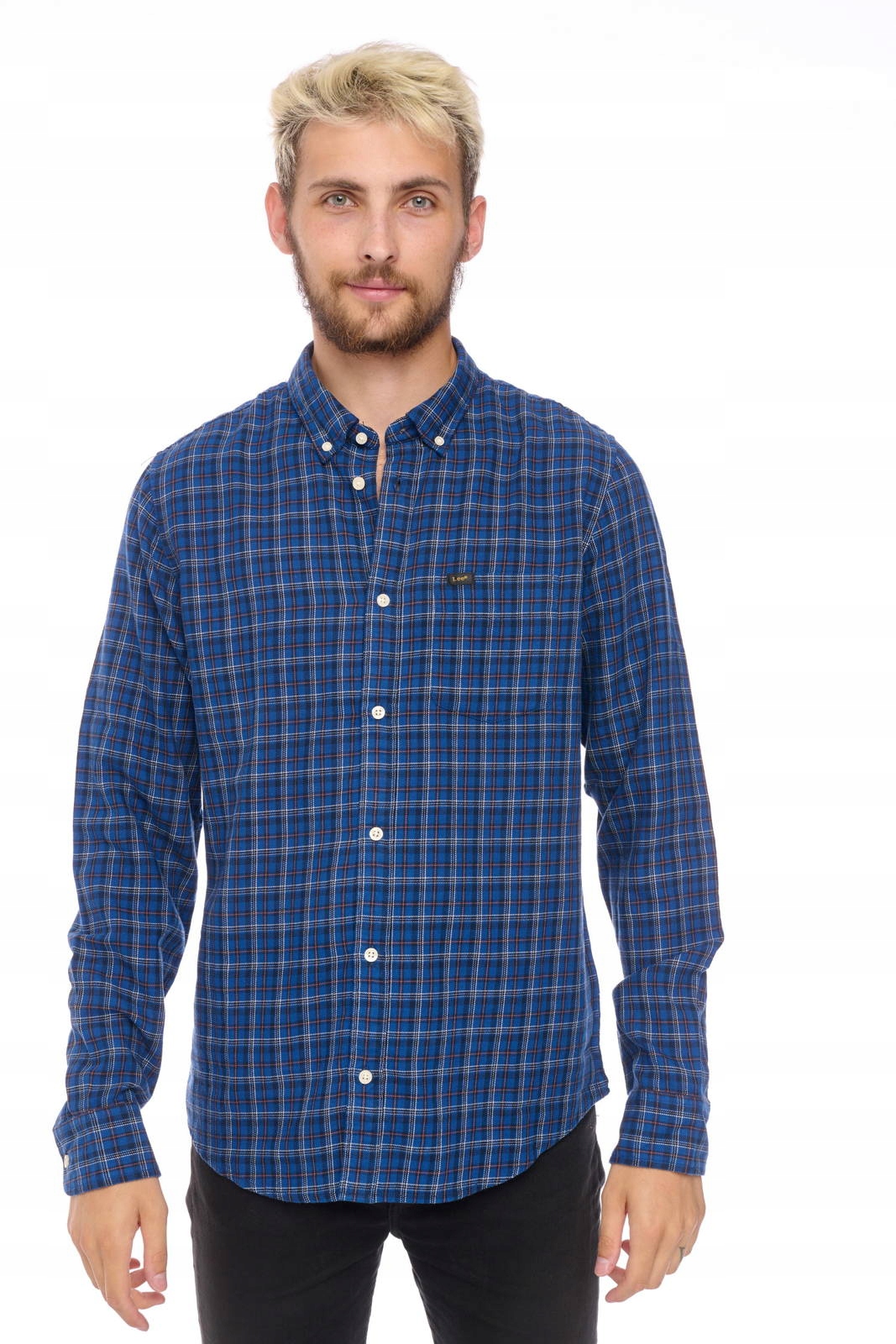 Pánská košile Lee Button Down Washed Blue L880RMLR S