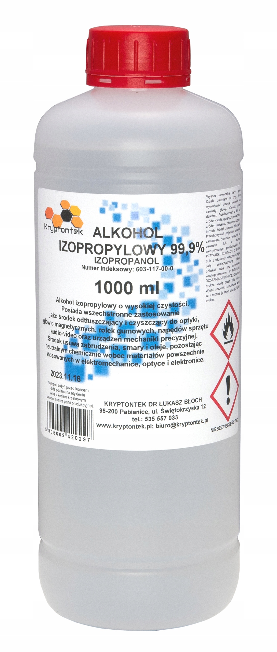 

Alkohol Izopropylowy Izopropanol 1000ml 1L 99,9%