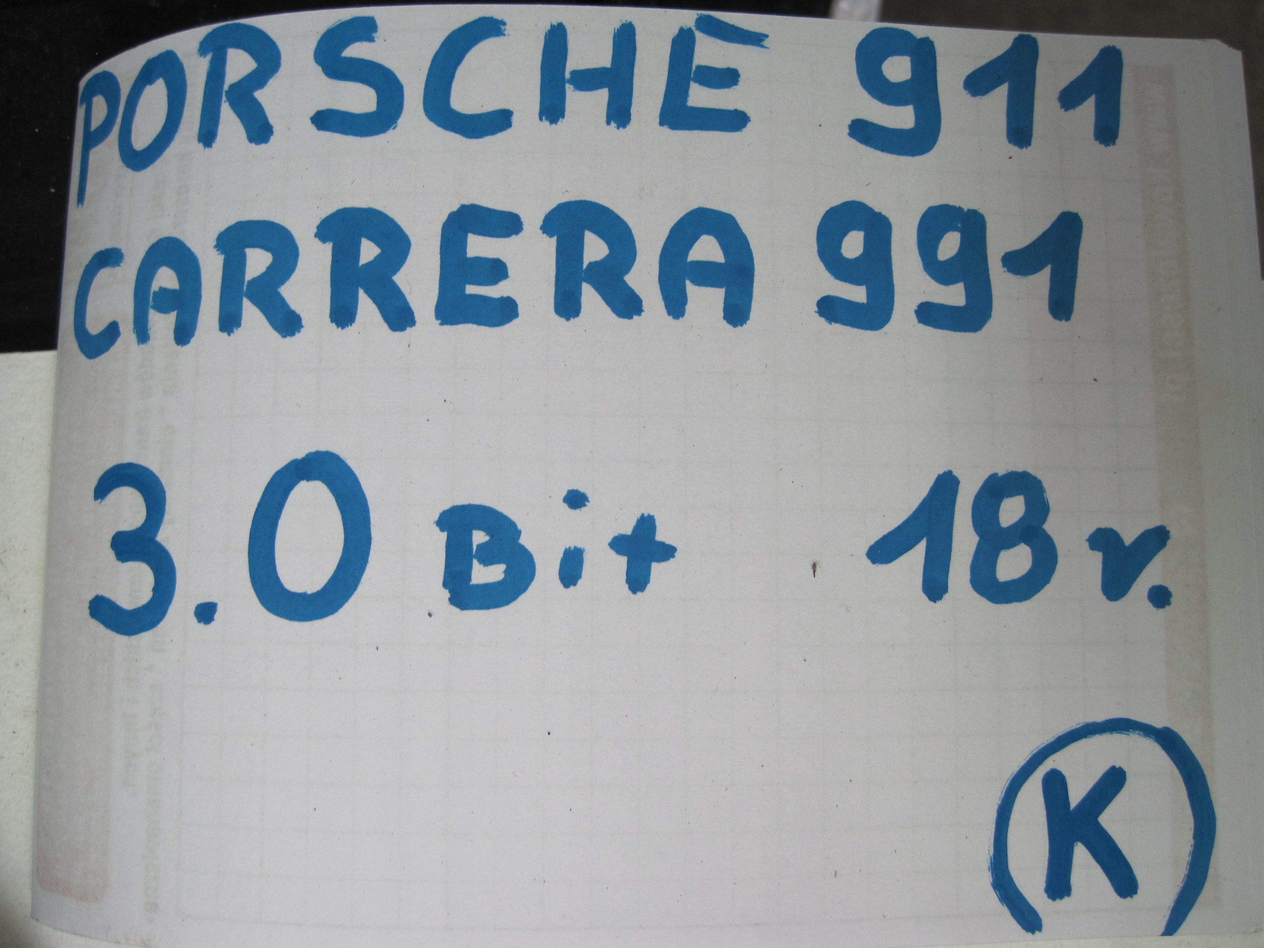 pipe vacual PORSCHE CARRERA 991 911 3,0BIT 9A211008001