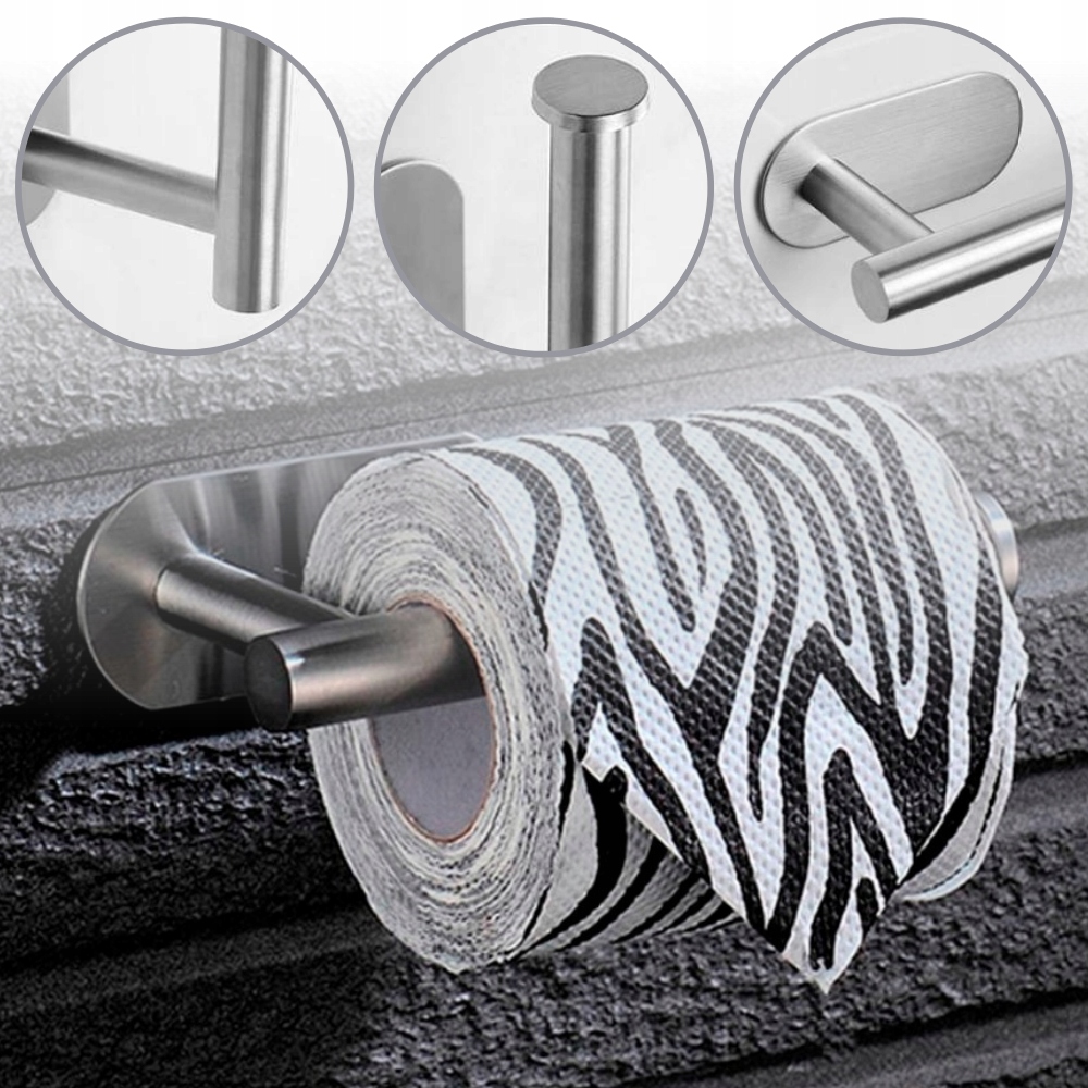 UCHWYT WIESZAK NA PAPIER TOALETOWY SREBRNY Materiał wykonania metal