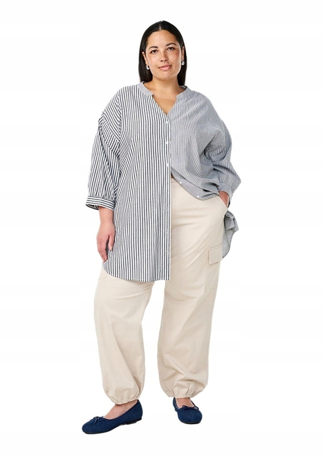 Zizzi Béžové Cargo Kalhoty Kapsáče Bavlna 613C 50