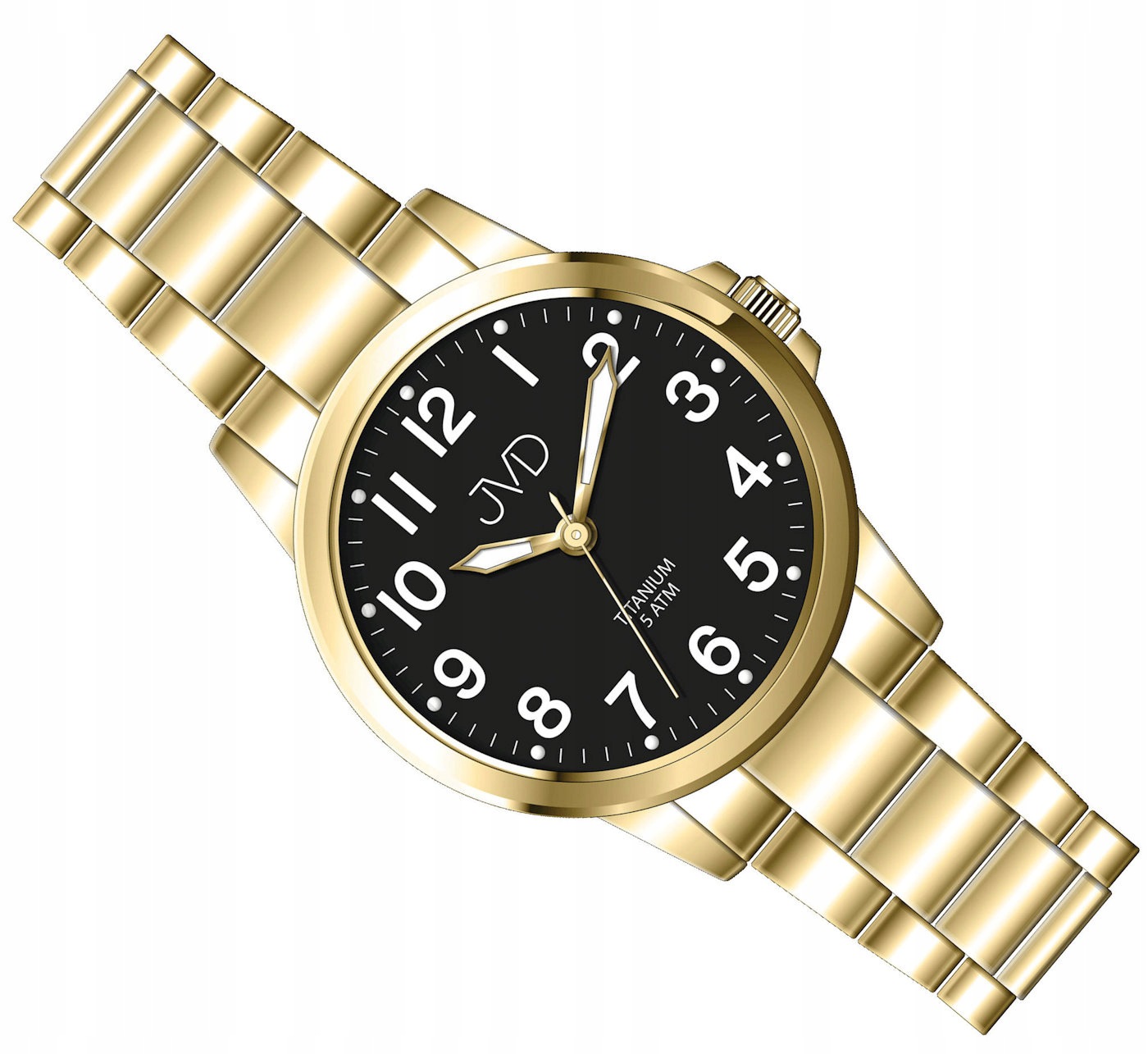 Čitelné Dámské Titanové Zlaté Vodotěsné Hodinky Jvd J5035.4 28 mm