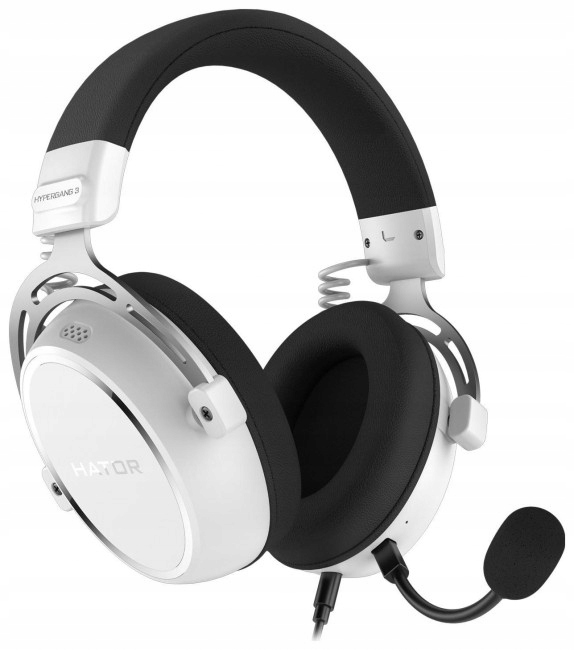 Słuchawki Hator Hyperpunk 3 ESH06 białe nauszne mikrofon do gier