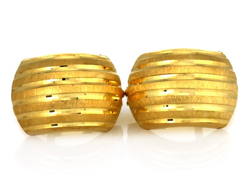 Zlaté Náušnice Pro Ženu 585, plechy se saténem, módní Pro Ni