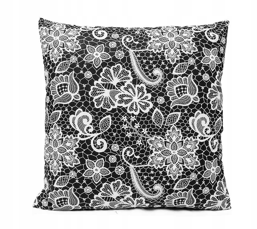 POSZEWKA bawełna 40x60 KORONKA CZARNA