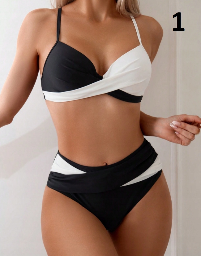 STRÓJ KĄPIELOWY BIKINI WYSOKI STAN DWUCZĘŚCIOWY SEXI KOSTIUM KOLORY S Marka Inna marka