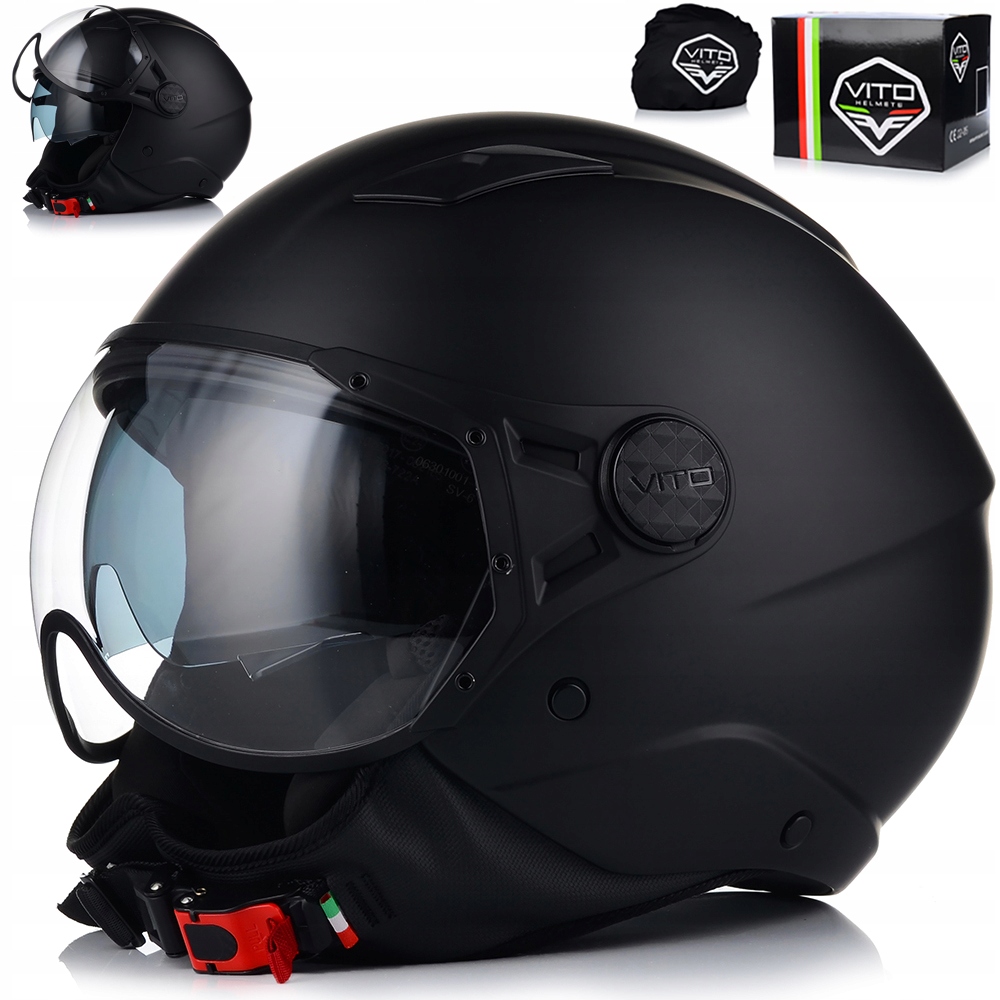 KASK MOTOCYKLOWY OTWARTY | VITO LAVORI | SKUTER CHOPPER ECE 22.06 + BLENDA