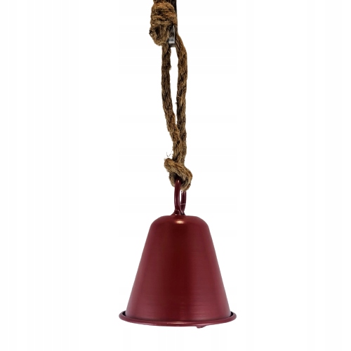 

Ozdobny Metalowy Dzwon Na Grubym Sznurze, Czerwony