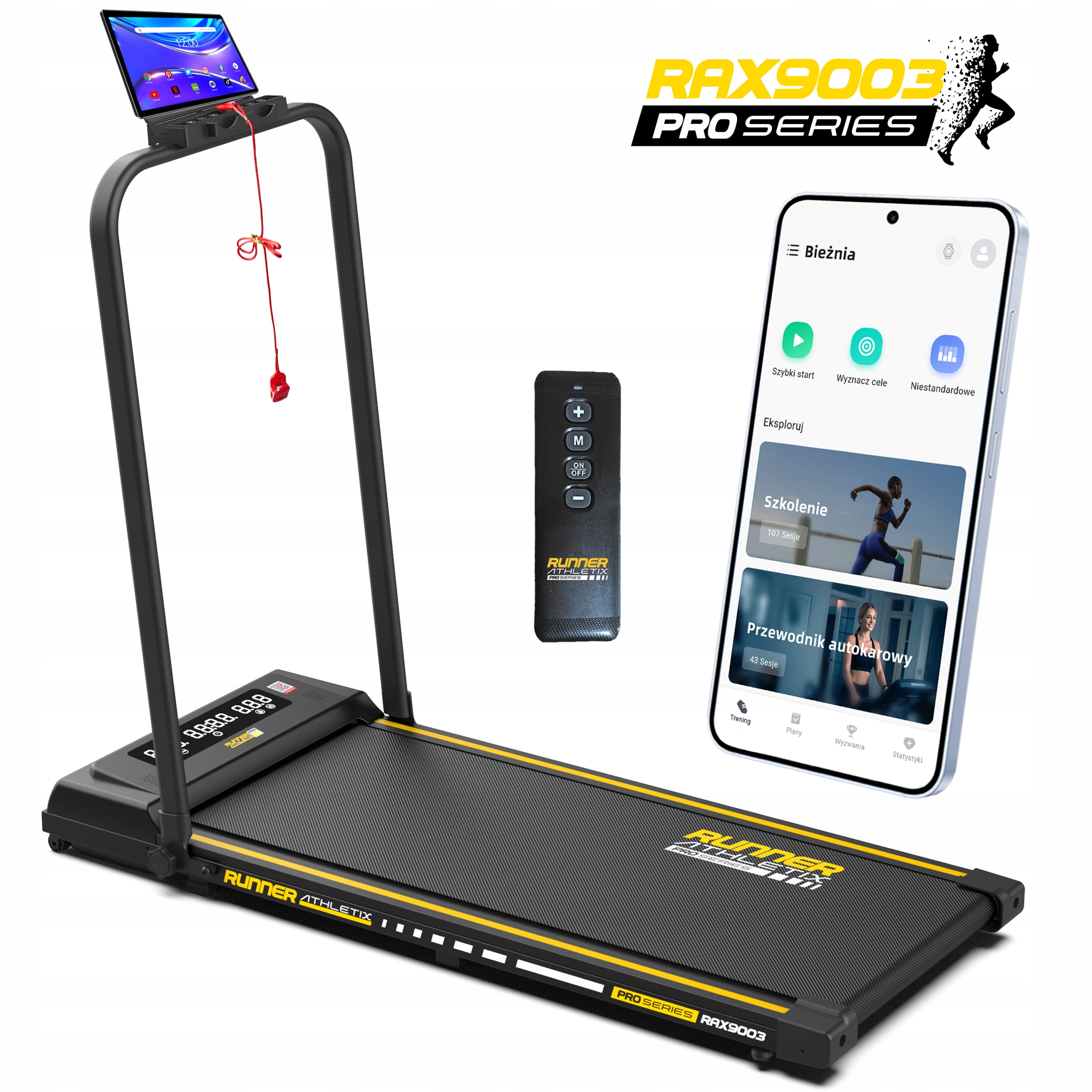 Bieżnia elektryczna domowa składana Walkingpad Runner 12kmh b.cicha RAX9003