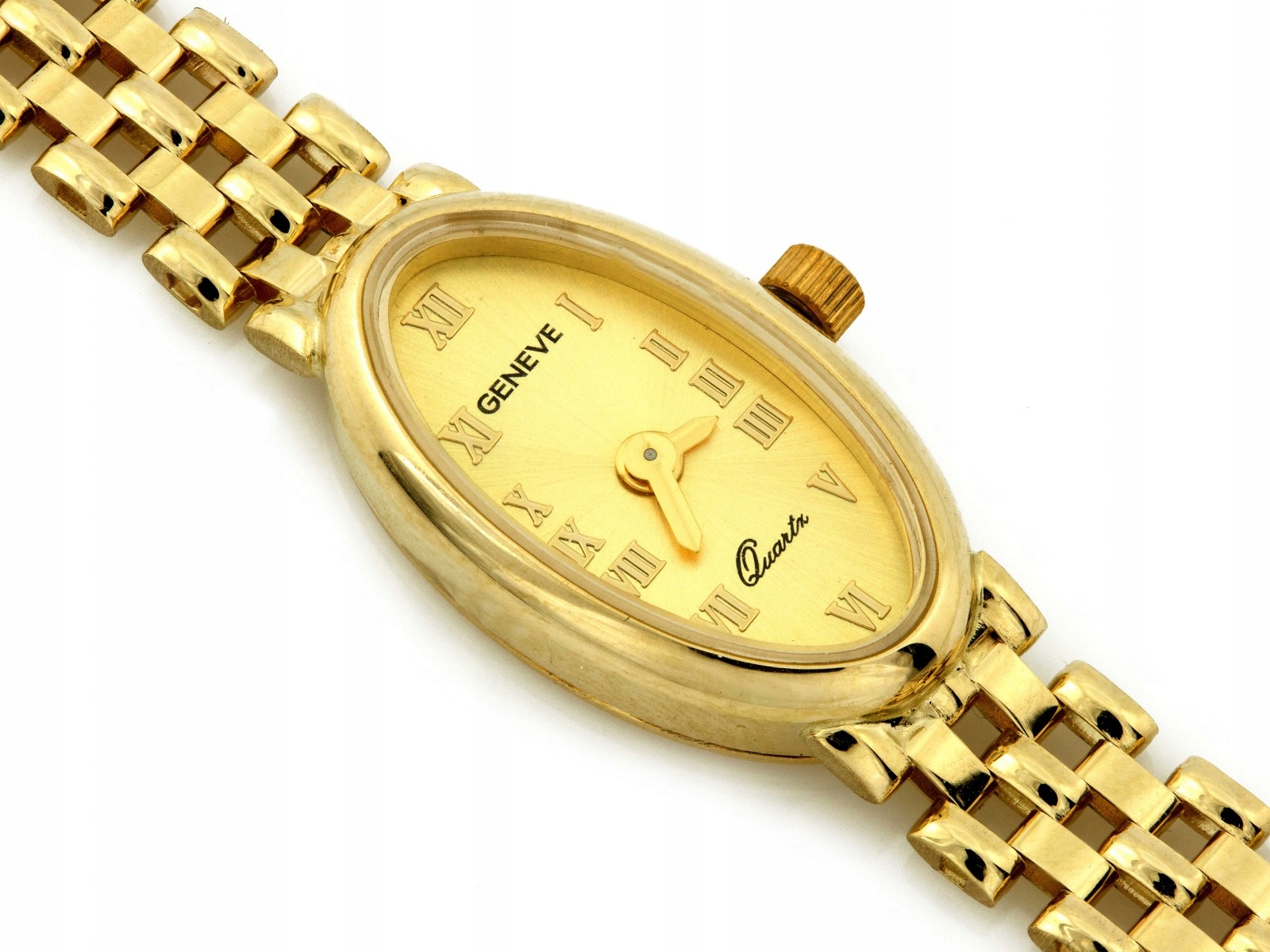 Zlaté hodinky pro ženu 585 jemný ovál jemný stylový 20 cm dárek