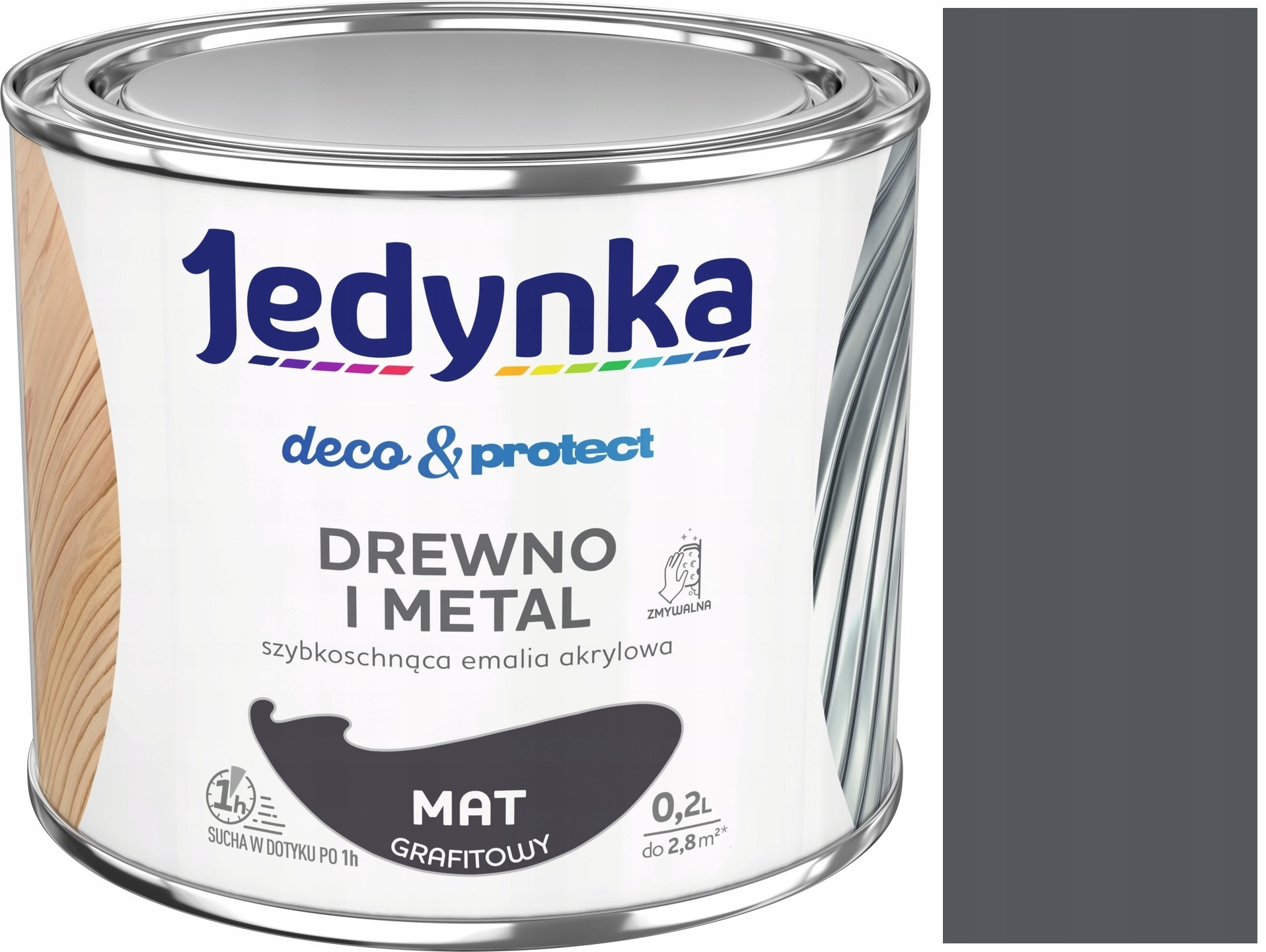 

Jedynka Deco&Protect Drewno Metal 0,2L Grafit