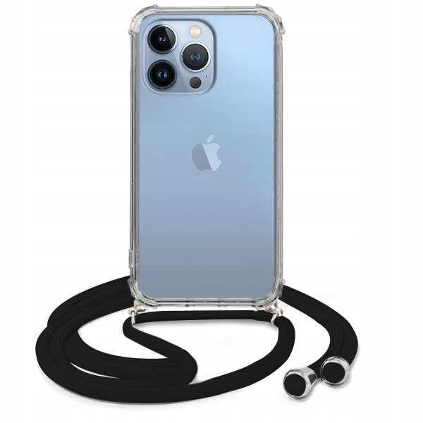 

Etui Crossbody Iphone 13 Pro Czarny Sznurek Case