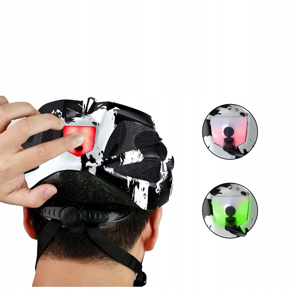 Cyklistická Helma Mtb S Magnetickými Brýlemi A Usb Světlem 57-62 CM