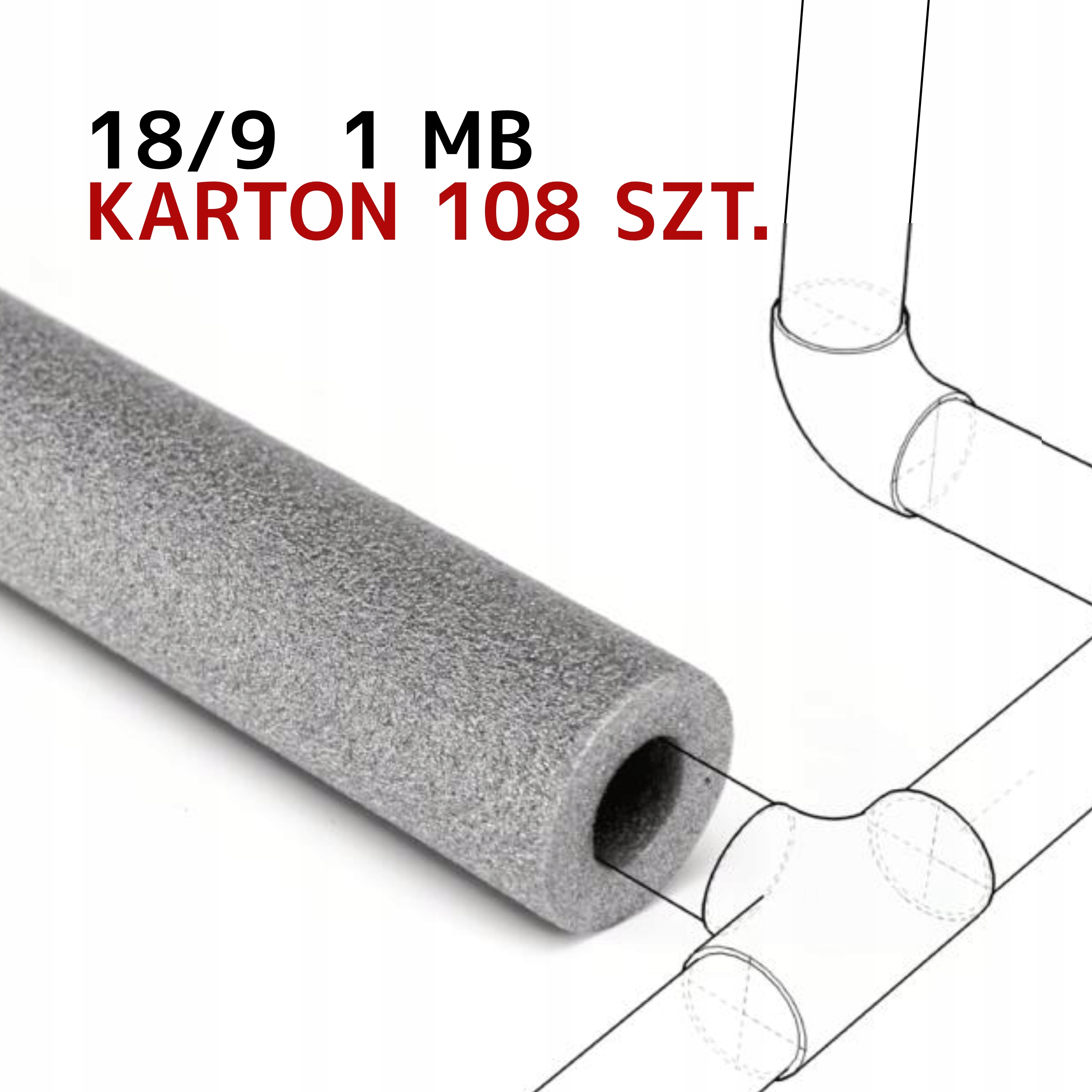 

Otulina na rurę szara 18/9 1MB Karton 108MB