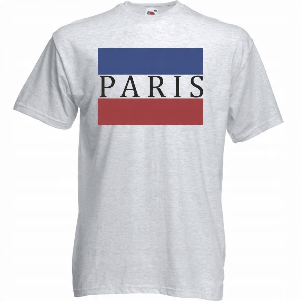 

Koszulka Paris Paryż Francja flaga S ash szara