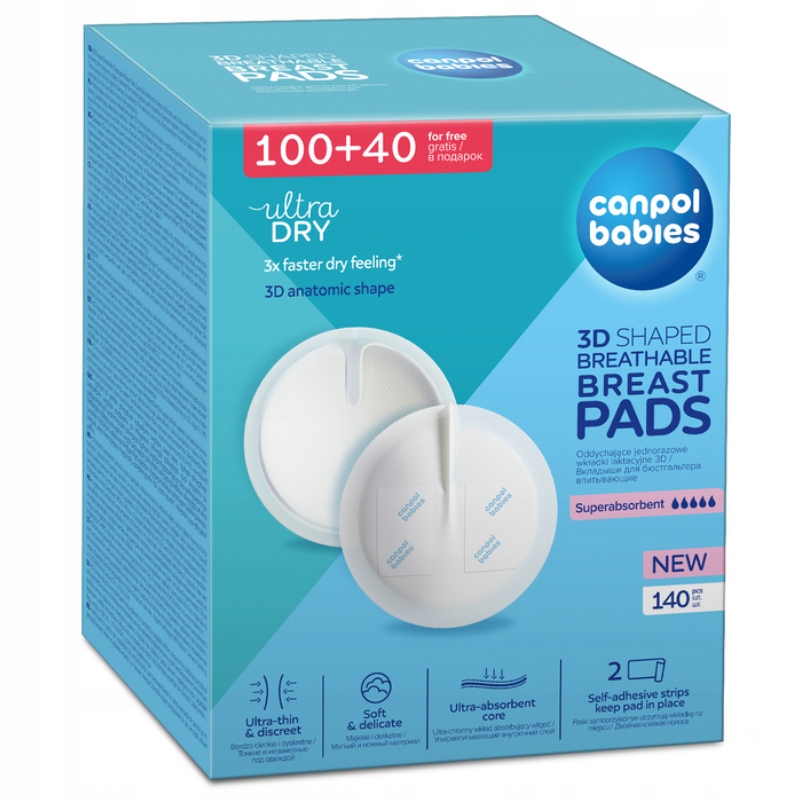 CANPOL WKŁADKI LAKTACYJNE ŻELUJĄCE MEGAPAKA 140szt.