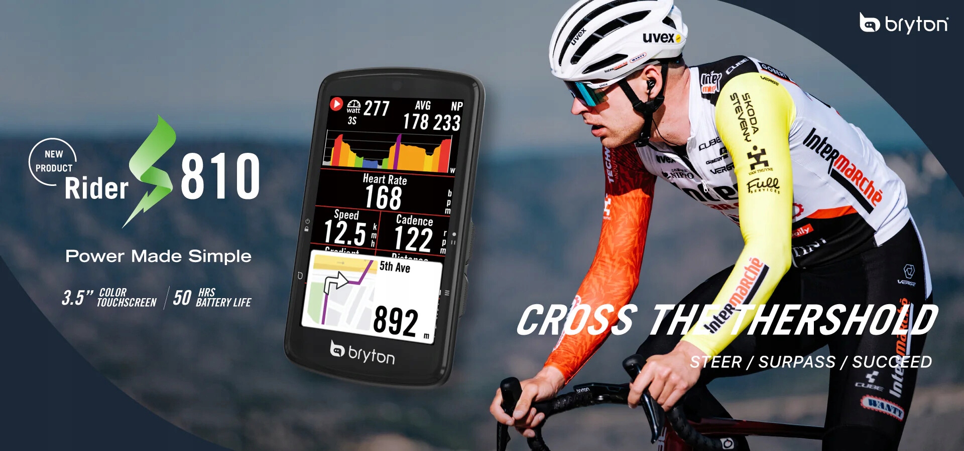 Bryton Rider S810 E | komputer rowerowy GPS nawigacja