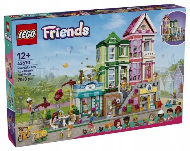 Klocki Lego Friends 42670 Mieszkania i sklepy w mieście Heartlake