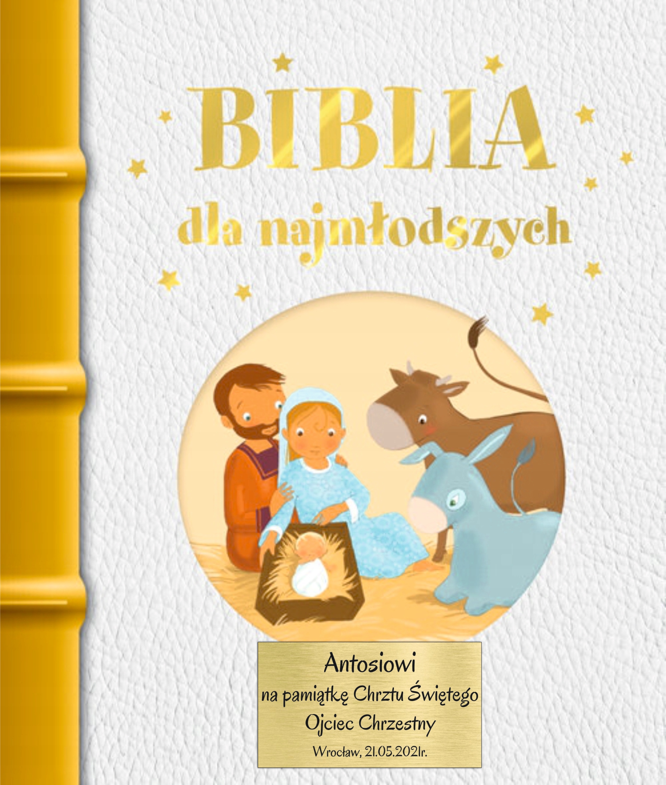 BIBLIA NAJMŁODSZYCH DZIECI PAMIĄTKA CHRZTU GRAWER