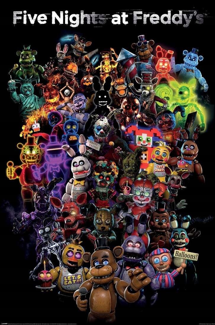 Five Nights at Freddys Fnaf plakat 61x91,5 cm