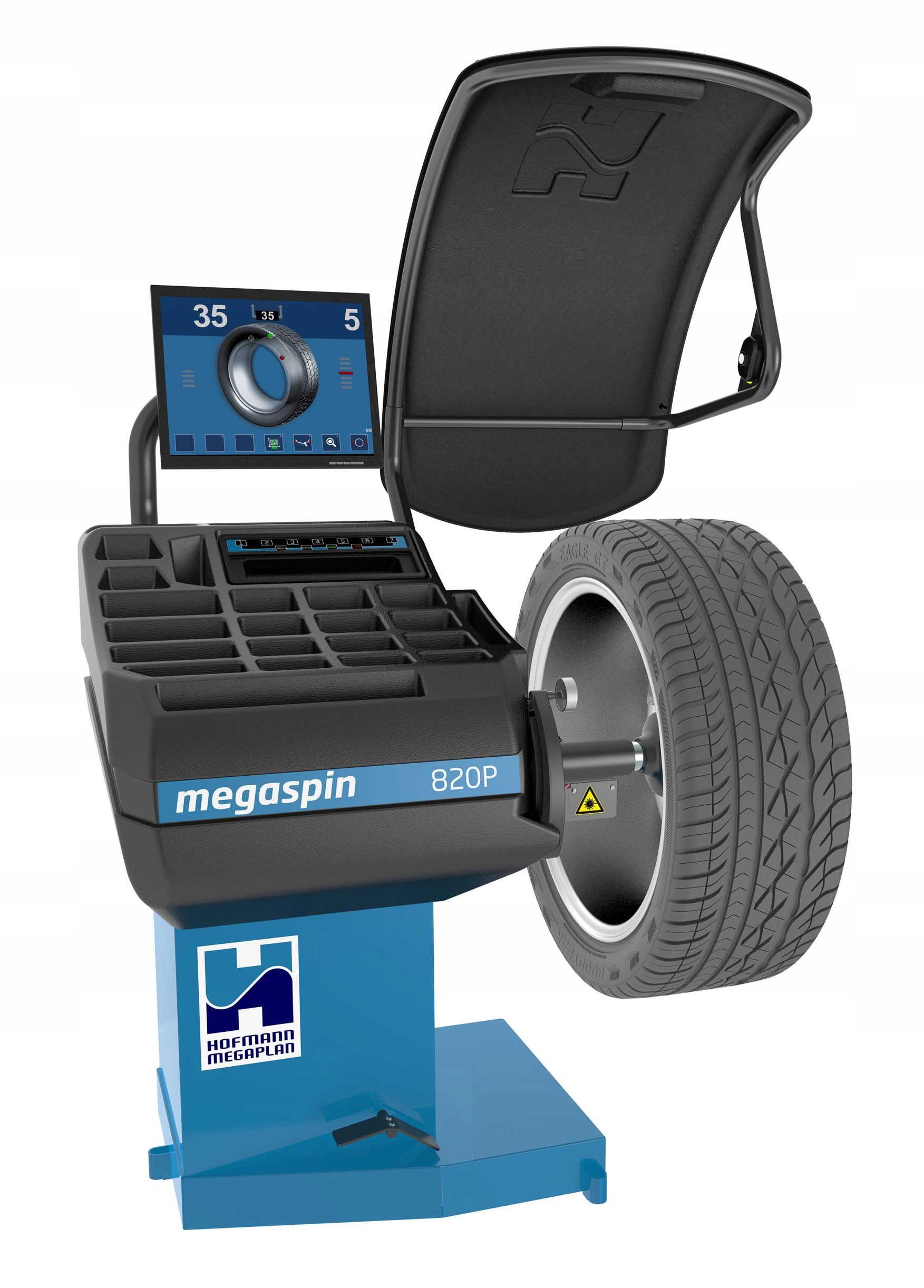 БАЛАНСУВАЛЬНИЙ ВЕРСТАТ HOFMANN MEGASPIN 820P ЛАЗЕРНА РУЧКА PNEUM