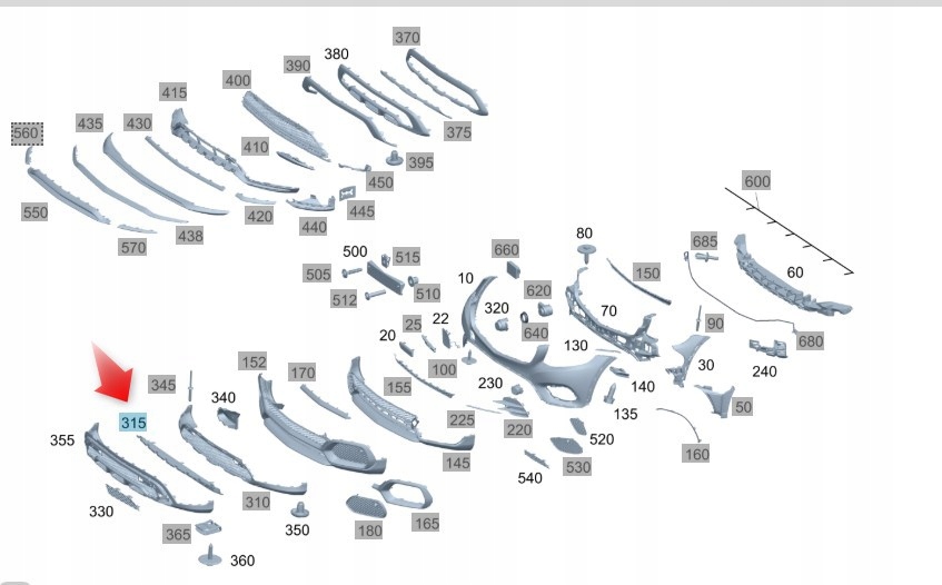Držák Základny Nárazníku Mercedes Glc 254 A2538854806 Mercedes Oe