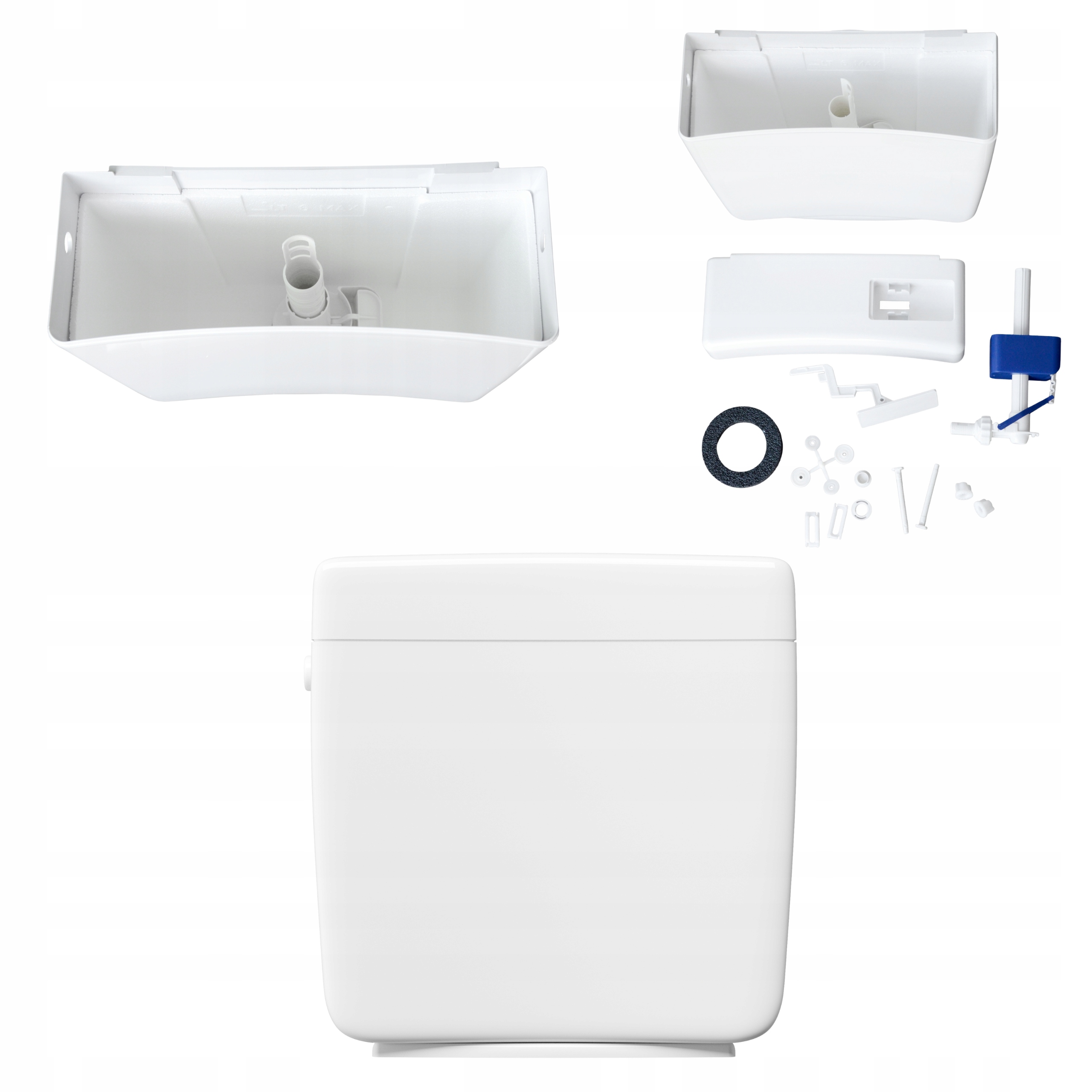 Wc splachovač dolnopluk bílý pro toaletu Start Stop Stojící na záchod