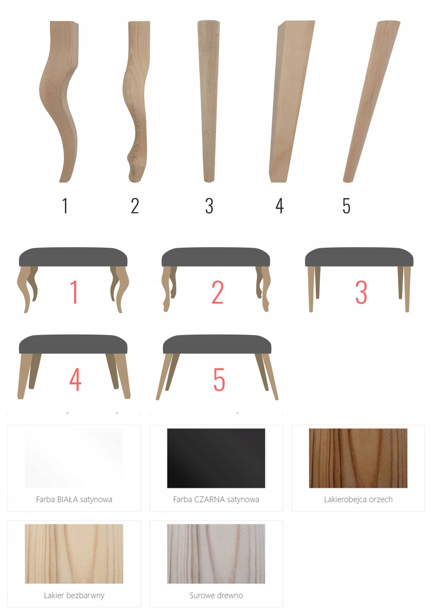 Ławeczka Ławka Pufa TAPICEROWANA KLASYCZNA 80 x 30 Kolor obicia inny kolor