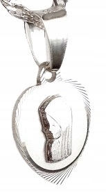 Łańcuszek srebrny, medalik komunia / chrzest Marka Inna marka