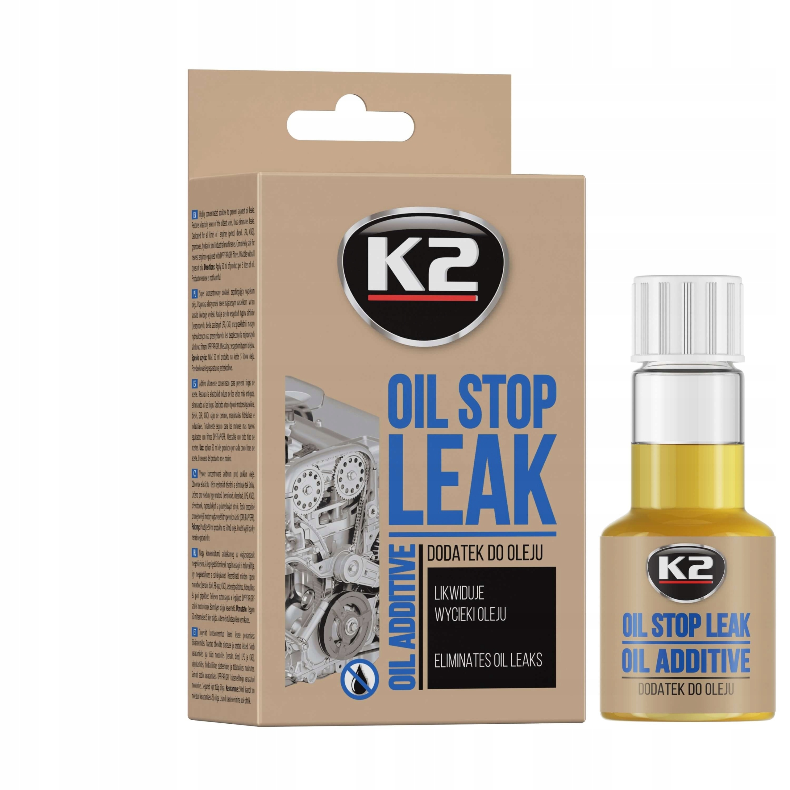 K2-STOP Leak Oil 50ML Likwiduje Wycieki