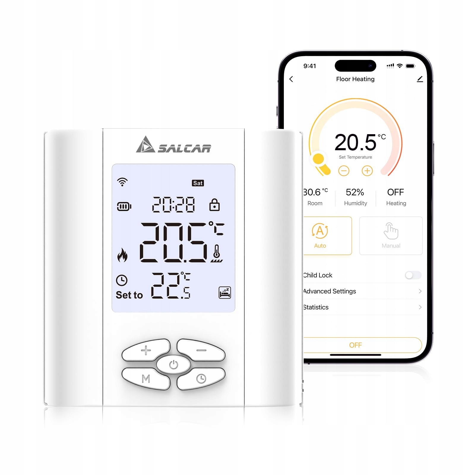 Termostat Inteligentní Wi-Fi radiátorový bojler pro kotle Alexa Google Tuya