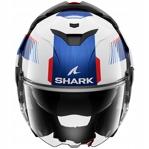 H&O × TheArth SC WING TOP SHARK 50 Kask Szczękowy SHARK OXO BLANK kolor biały/błyszczący