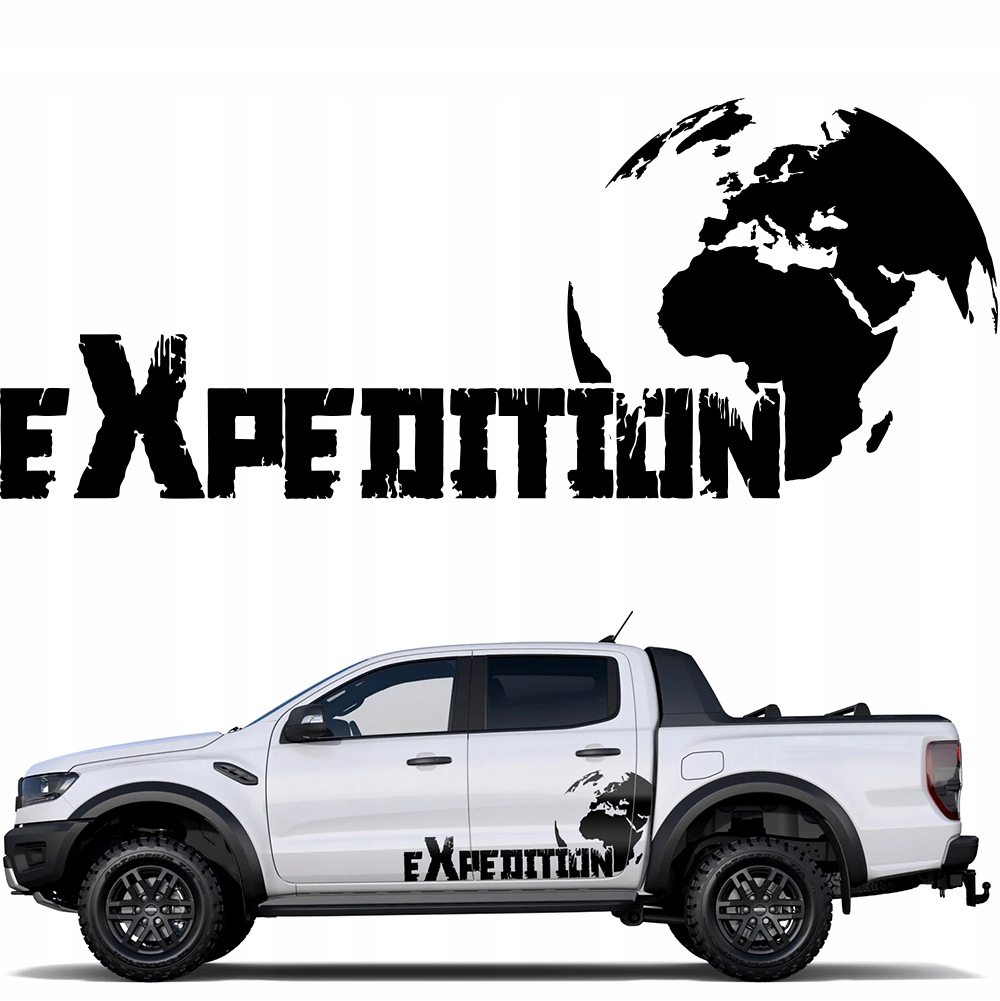 2X наклейка карта мира экспедиция OFFROAD 150X60