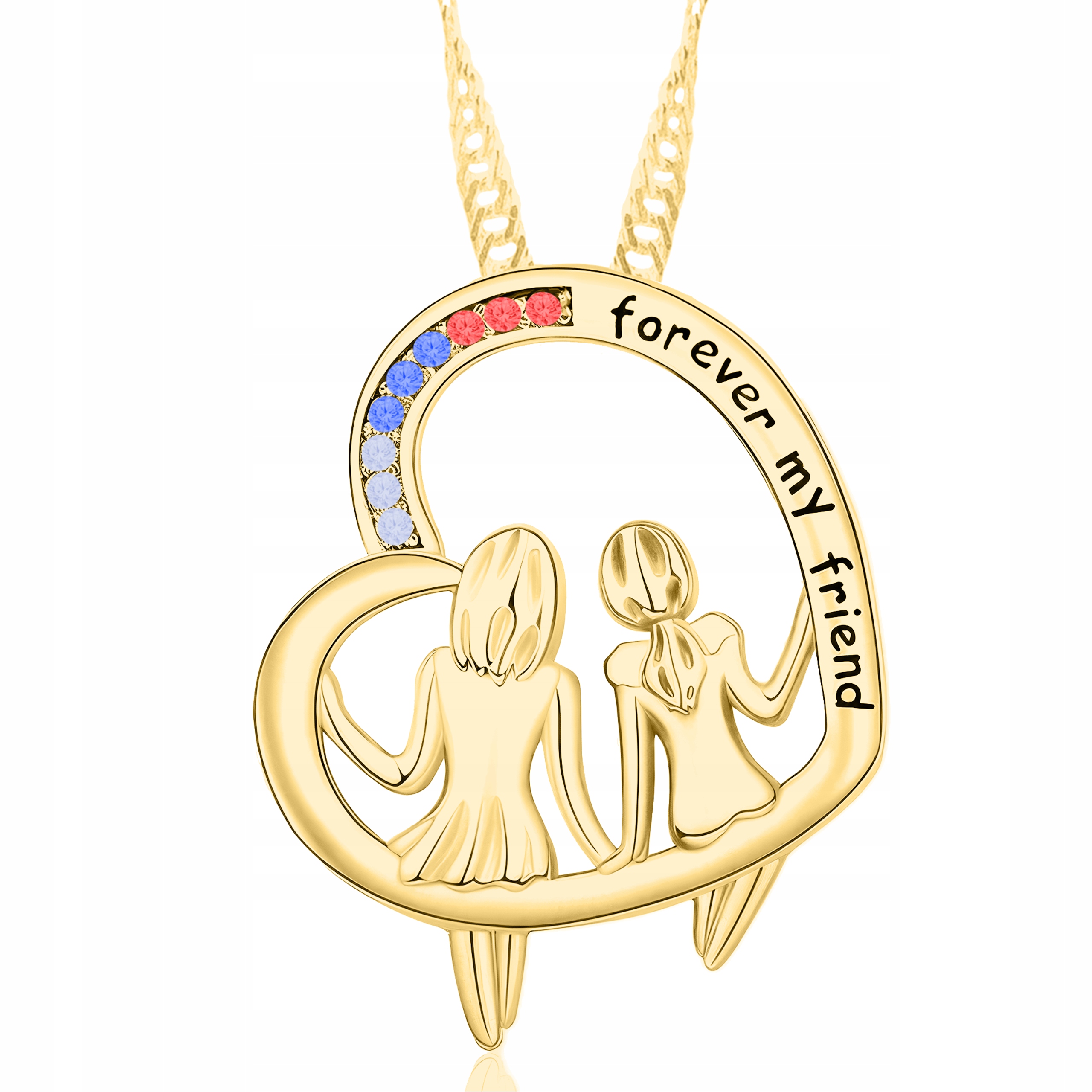 Zlatý Náhrdelník 925 Srdce Pro Kamarádku Srdíčko Best Friends Pozlacený 585