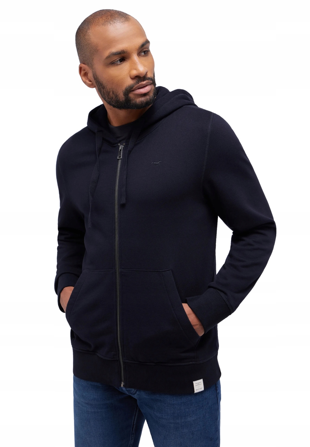 Mustang Pánská Mikina S Kapucí Rozepínací Tmavě Modrá S