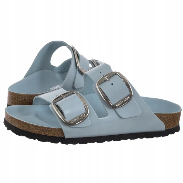 Boty Nazouváky Birkenstock Arizona Big Buckle High-Shine Blue Modré