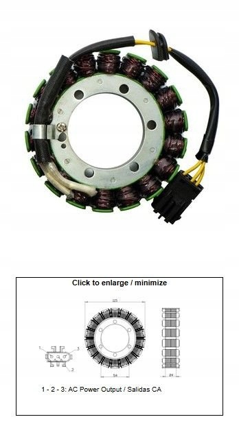 Vinutie Alternátora Stator Bmw F 650GS 08-12; F 700GS 12-17; F 800R 10-18