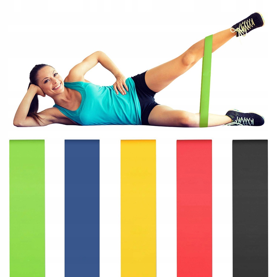 

Zestaw 5 Gum Do Ćwiczeń Mini Band Taśmy Fitness