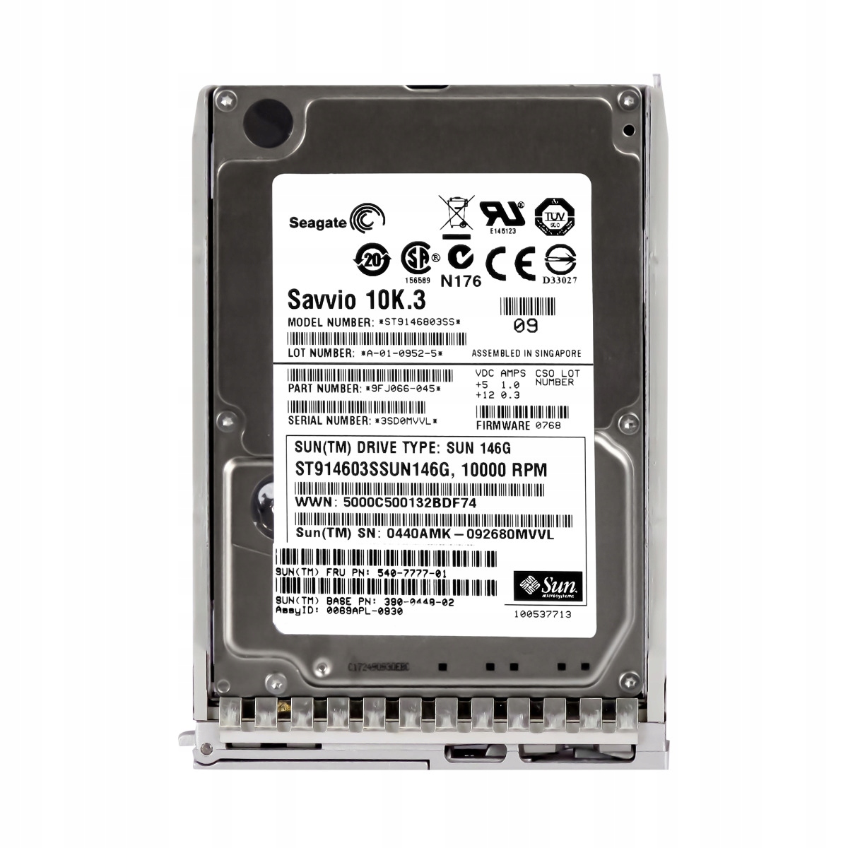 Sun 540-7777-01 146GB 10K SAS-2 ST914603S Sun 146G