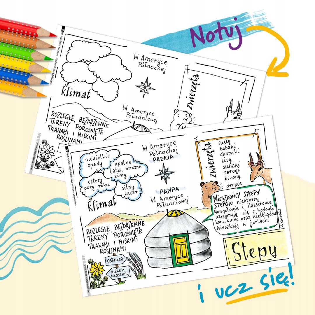 Sketchnotki. Geografia, klasa 5. Graficzne karty pracy Wydawnictwo inne