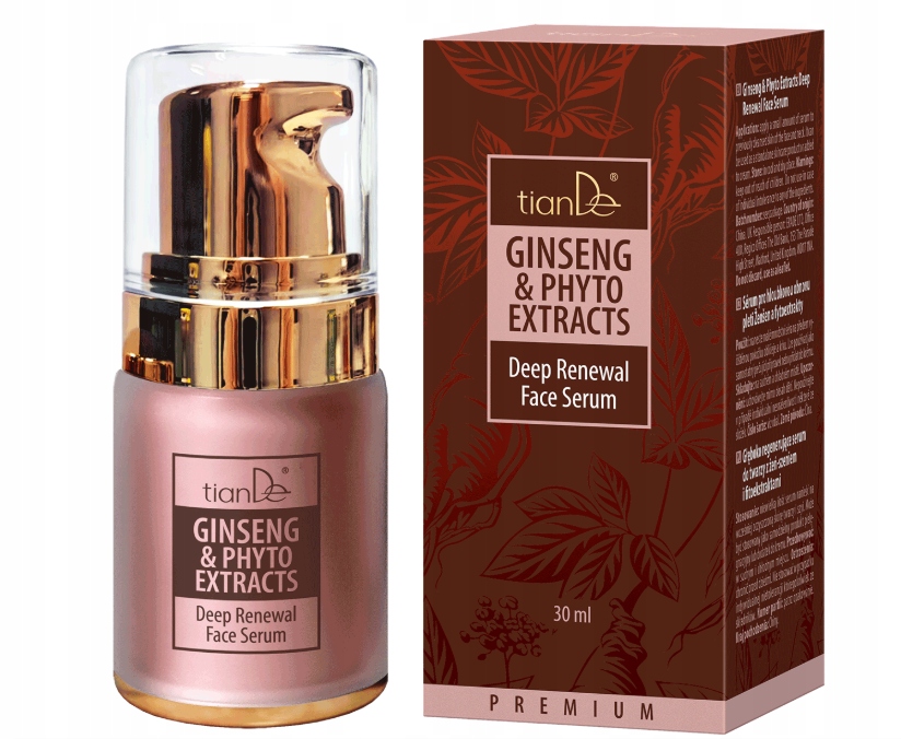 Regenerační Pleťové Sérum S Ženšenem A Rostlinnými Extrakty tianDe