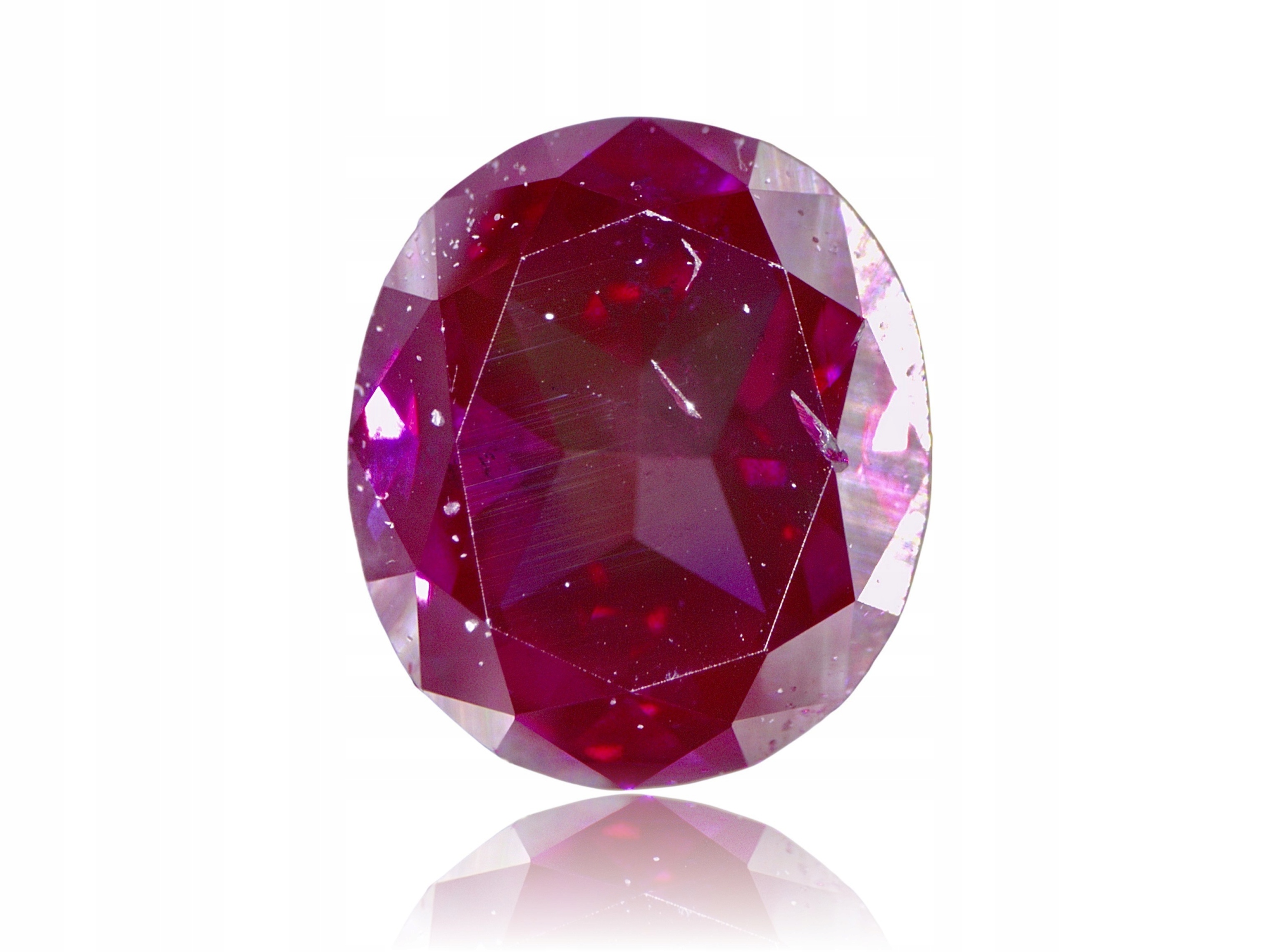 Diamant 0.13ct Červený Ovál SI2 eCertifikát Wbd