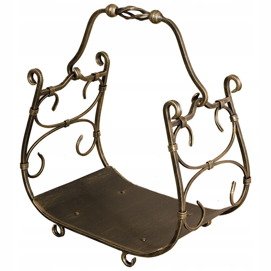 @ KOSZ NA DREWNO CEPELIN złota patyna KOSZE