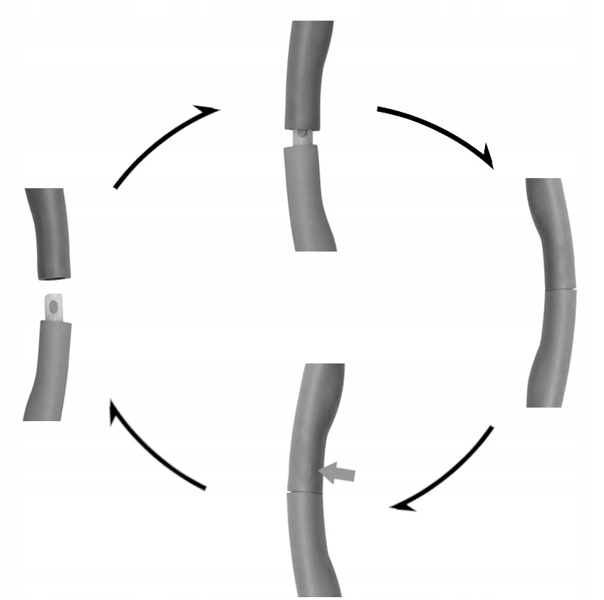 HULAHOP ODCHUDZAJĄCE SKŁADANE Z WYPUSTKAMI PIANKA Średnica rurki 3 cm