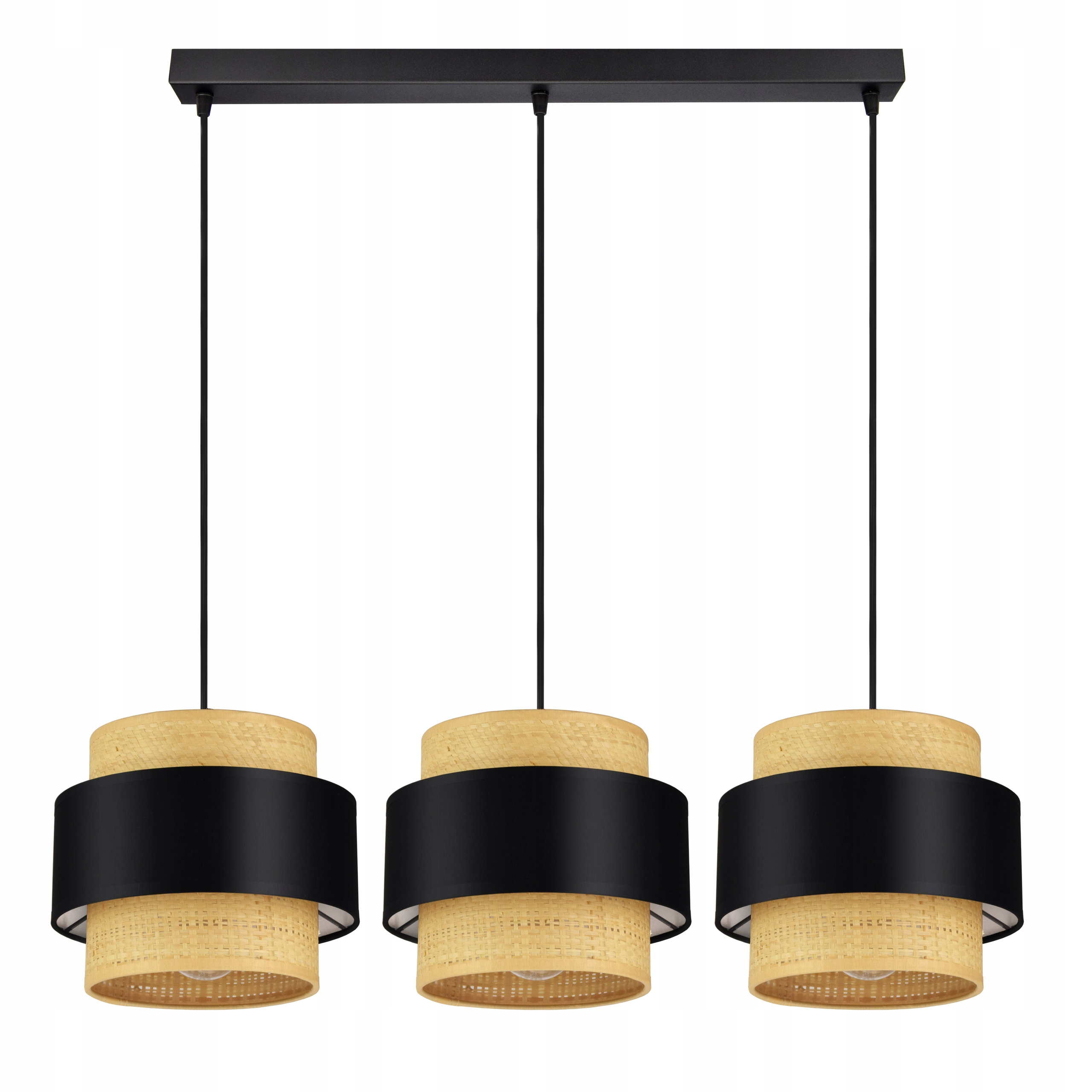 

Lampa Wisząca Sufitowa Żyrandol Abażur Rattan