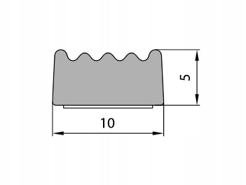 USZCZELKA DRZWI OKNA SAMOPRZYLEPNA CZARNA 10x5 Długość 100 cm