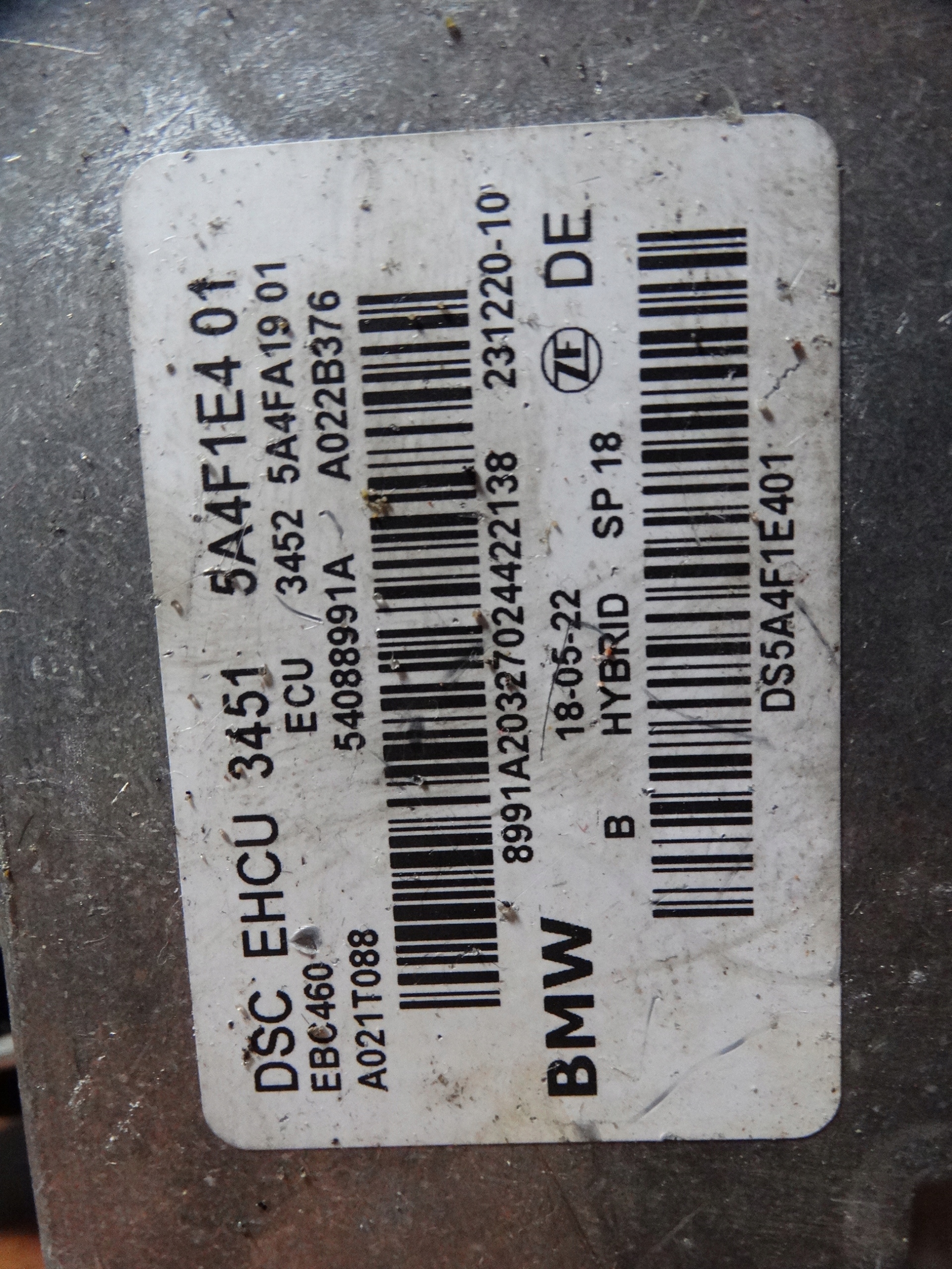 IDEALNY control unit pump ABS RADAR BMW G30 G31 1 9