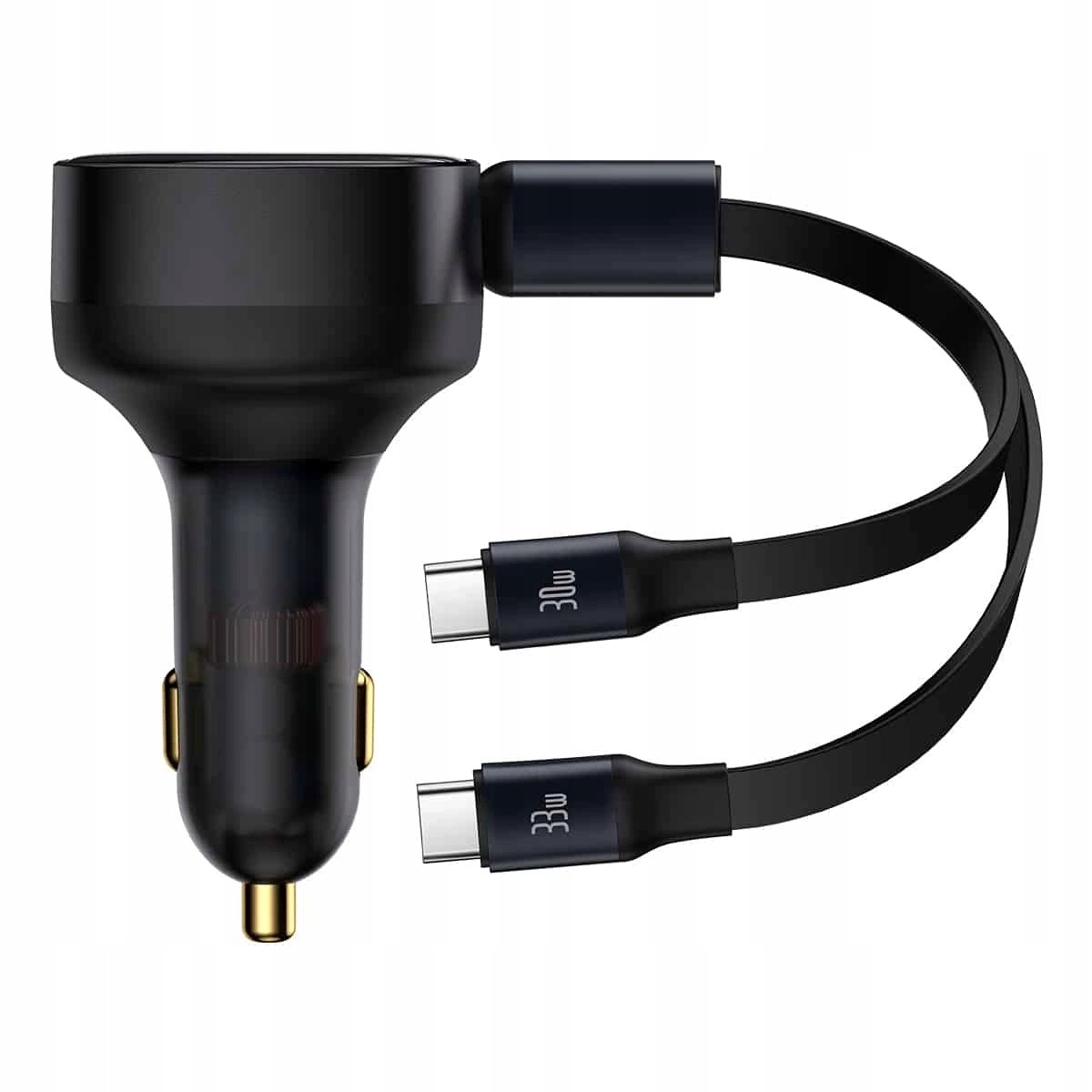 Automobilová 2V1 33W 2X Usb C (samec) Baseus Enjoyment Černá