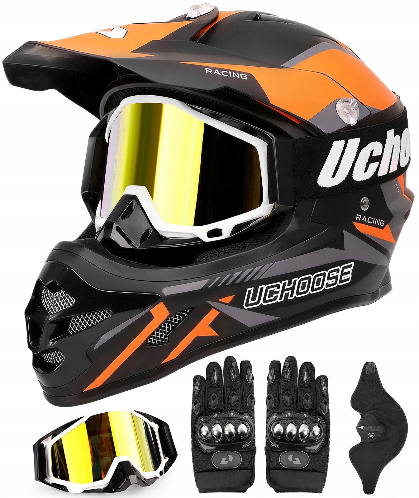 Crossová Motocyklová Prilba Atv Dirt Enduro Quada Okuliare Rukavice Maska XL
